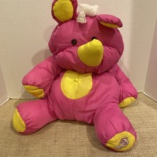 1987 Fisher Price Wild Puffalump Pink Rhino Plush Stuffed Animal