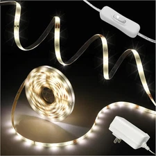 LED Strip Lights, 16.4 FT Light with ETL 12V DC Neutral White 4000K 