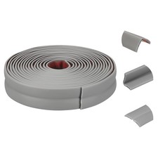 Wall Corner Protector, 0.8 in x 10 ft Peel and Stick Molding Trim, Gray