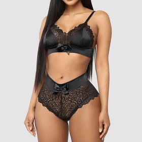 Women Sexy-Lingerie Nightwear Underwear Sleepwear Set Babydoll G-string Lace Bra