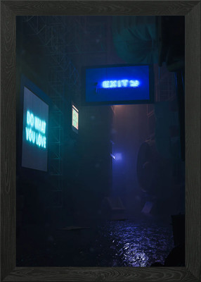 Empty Alley Gerahmtes Wandbild Poster Leinwanddruck Bild