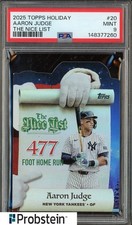 2025 Topps Holiday The Nice List #20 Aaron Judge New York Yankees PSA 9 MINT