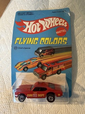 Hot Wheels Flying Colors 22 Fire Dept Chief s Special Sealed Unpunched Card 1975