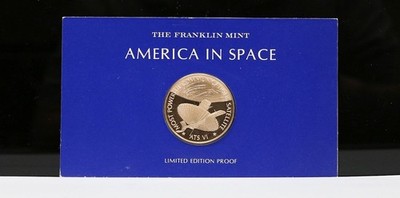 1977 AMERICA IN SPACE SERIES RARE BRONZE PROOF MEDAL ATS VI  ORG PACKAGING #1352