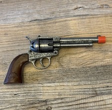 Vintage Cast Edison Giocattoli Western Cap Gun Pistol Toy Italy Working
