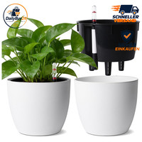 SelbstbewäSserungstopf Rund 15Cm 2Er Set Weiß Blumentopf Garten Pflanzen