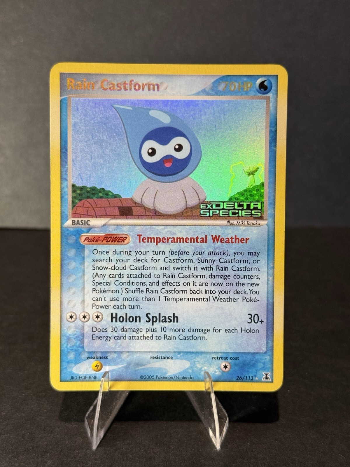 Pokemon Card - Rain Castform Delta Species 26/113 Reverse Holo Stamped