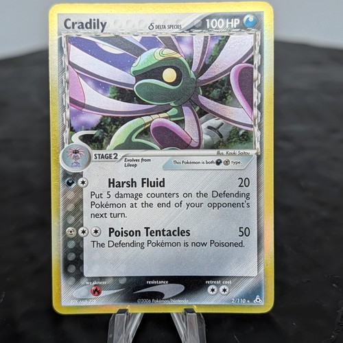 Pokemon Cradily Delta Species Holon Phantoms 2/110 Holo Rare NM 2006 TCG ✨