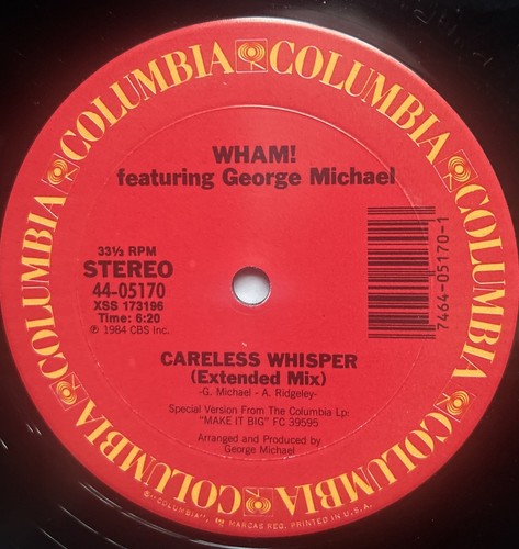 WHAM! FT GEORGE MICHAEL - CARELESS WHISPER 12” SINGLE 1984 - Picture 4 of 6