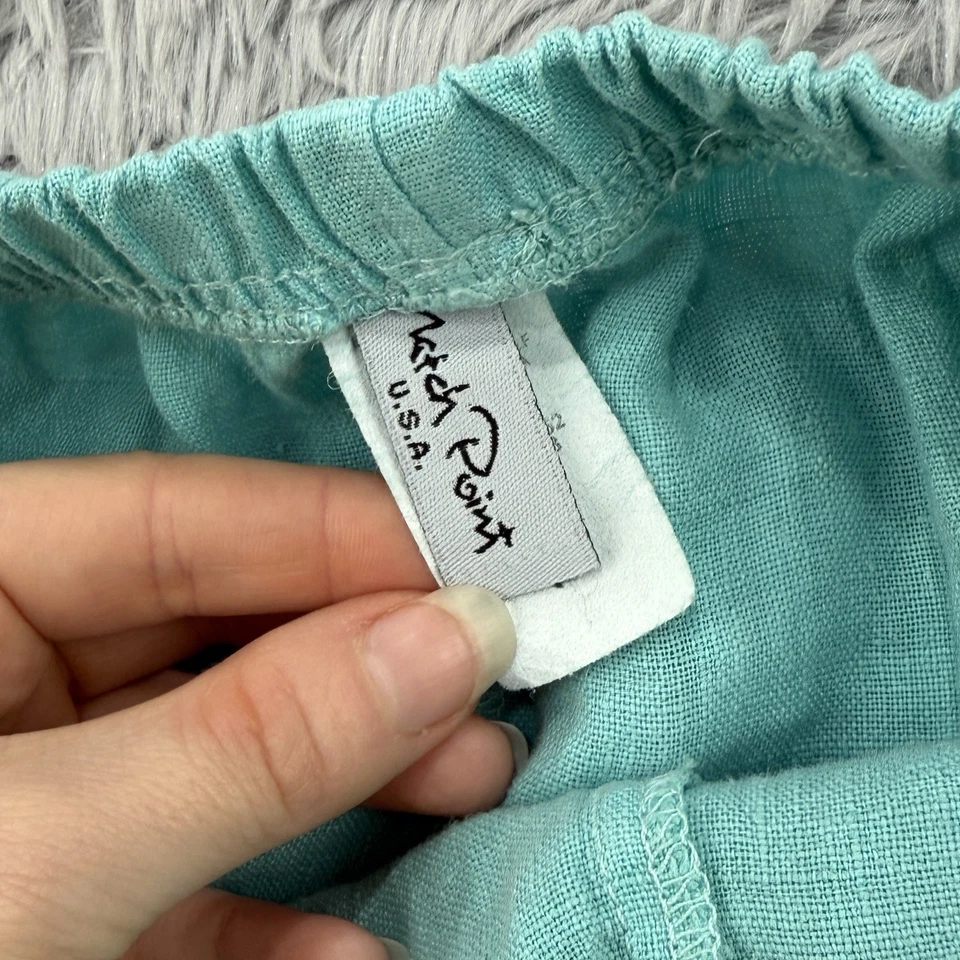 Falda Match Point de Lino Para Mujer S Turquesa Playa Costera Midi Lagenlook Foto 2 de 4