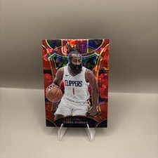 2023-24 Panini Select James Harden Red Cracked Ice Prizm #337