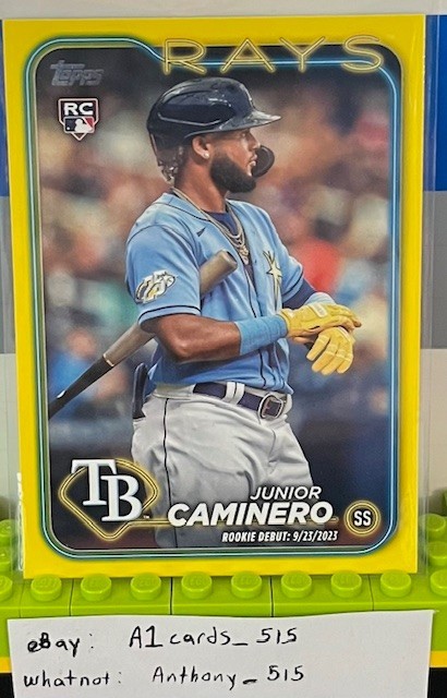 Junior Caminero - 2024 Topps Update Rookie #US223 - Yellow Parallel
