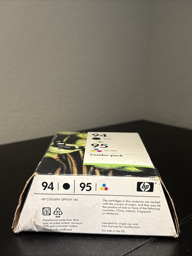 HP 94 + 95 Combo Pack Black & Tri-Color Ink Cartridges. New Sealed - Picture 4 of 4