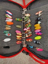 80+ Piece Spoon Lure Set with Bag, Fishing Gear, Genuine Brand, Used