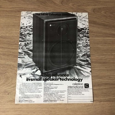 GRAM119 MAGAZINWERBUNG 11X8 CELESTION DITTON 121 LAUTSPRECHER