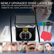 2 In 1 808nm Diode Laser Hair Removal Nd Yag Pico Laser Tattoo removal Machine