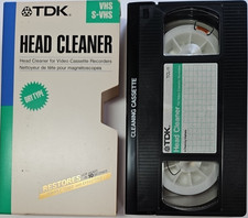 TDK Head Cleaner TCW-11 - VHS, S-VHS Dry Type Restores in 10 Seconds