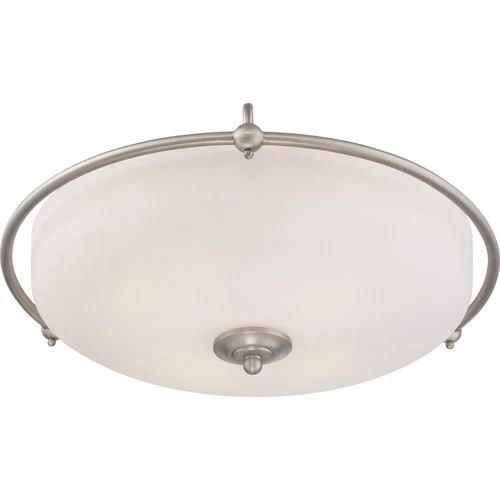 Quoizel GF1621 Nickel Griffin 4-Light 21"W Flush Mount Ceiling Fixture - Picture 10 of 12