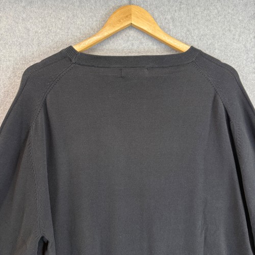 Nautica Sweater Black Long Sleeve Crew Neck Cotton Knit Casual Mens Size XXL NWT - Picture 6 of 11