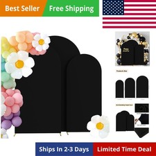 Set of 3 Wedding Arch Cover 6FT,6.6FT,7.2FT Spandex Fitted Stretchy Arch Stan...
