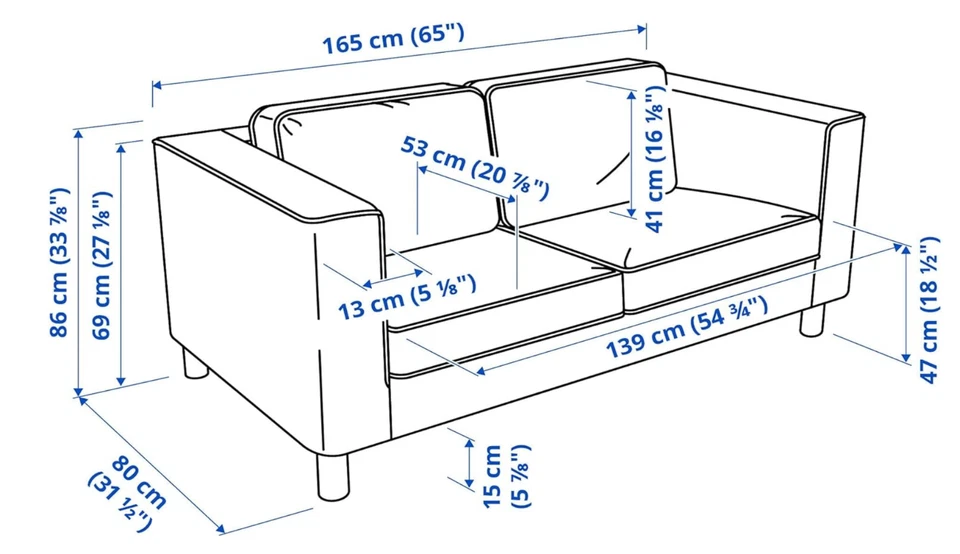 IKEA PÄRUP PARUP Bezug NUR für 2-Sitzer Sofa, Gunnared Beige BRANDNEU - Bild 4 von 4