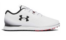 Under Armour Glide 2 SL Spikeless Golf Shoes - White/Blue - Size UK 9 Wide