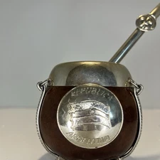 Mate Gourd/cup With Metal Straw Or Bombilla. For Use Or Collecting