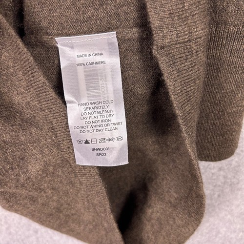 Mini Vestido Suéter Quince Para Mujer Pequeño Marrón 100% Cachemira Silencioso Lujo Acogedor Nuevo con Etiquetas - Imagen 8 de 10