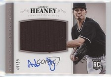 2014 Panini National Treasures 49/99 Andrew Heaney #201 Rookie Auto RC 03hd