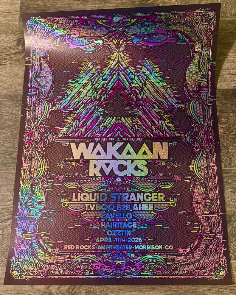 Red Rocks Amphitheatre 4/11/2026 Poster Foil Wakkan Rocks