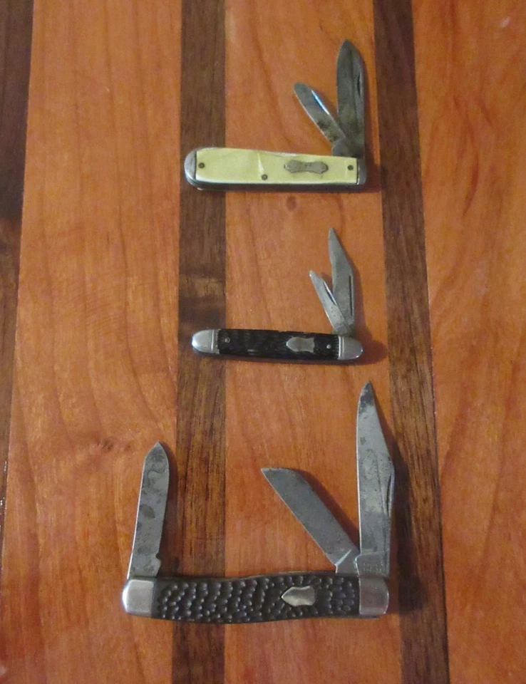 Imperial Ireland коричневый рифленый Delrin ручки 3 лезвия Stockman и 2 другие - Изображение 2 из 4