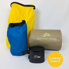 Camping Gear Bundle – Ozark Trail Air Mattress + Coleman 4D Pump + Outdoor Produ
