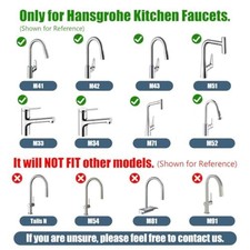 Leak Resistant Replacement Hose for Pull Down Kitchen Faucets Brass Connectors