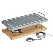 Stone Grill Artesa Marble 15x22x41.5cm Dual Burner Healthy Cooking Centrepiece