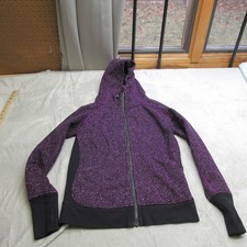 Lululemon Scuba Hoodie Womens 6 Purple Static Heavyweight Thumbholes Full Zip