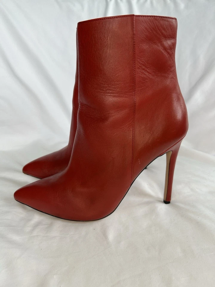 Zapatos Aldo botín de cuero rojo talla 9 Foto 3 de 4