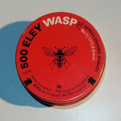 Vintage Eley Wasp leere .177 Luftgewehrkugeln Dose