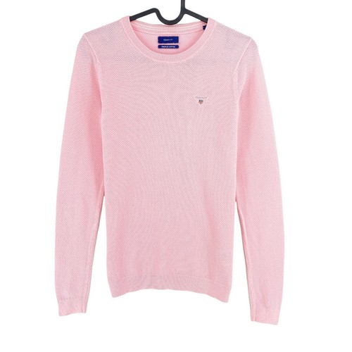 GANT Pink Cotton Pique Crew Neck Jumper Sweater Size XS | eBay