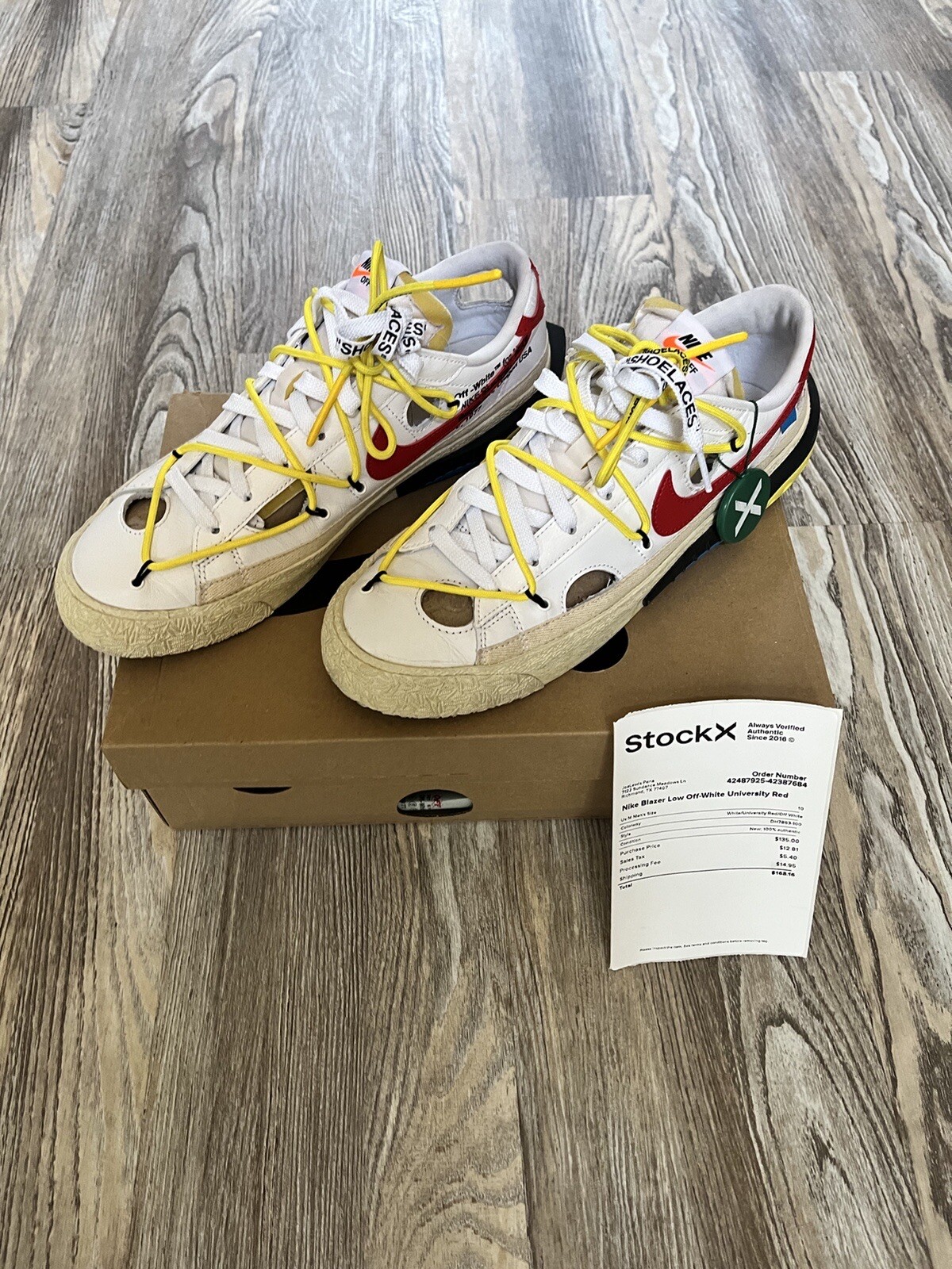 OFF WHITE X NIKE Taglia 10 Nike Blazer bianco basso x bianco sporco 2022 usato moltormente