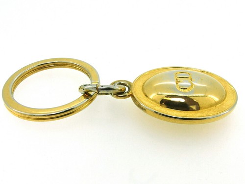 Porte-clés DIOR marque CD plaqué ventes exceptionnelles or authentique D'OCCASION T18183