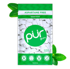 PUR Gum, 100 Xylitol, Natural Spearmint Flavored Gum, 55 Pieces Pack of 1 