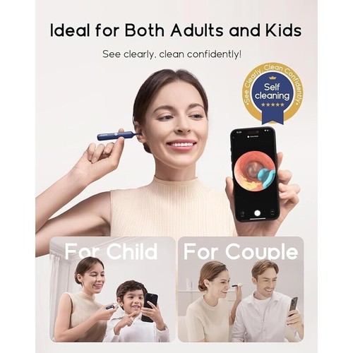 Wireless Ear Wax Removal Tool Camera Ear Cleaner Inspection Kit Adults Kids New - Picture 3 of 8