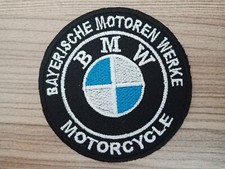 BLACK BMW MOTORCYCLE LOGO Sport Motor Racing Car Embroidered Iron On Patch sew