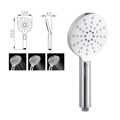 Handheld Shower Head Sliding Rail Set Chrome Brushed Nickel Gold Gun Metal Black - Picture 73 of 119