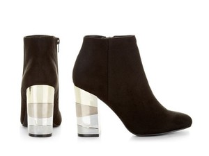 new look silver ankle boots