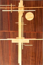 Geometric art 1 suprematism cubism wood mosaic marquetry inlay panel wall decor
