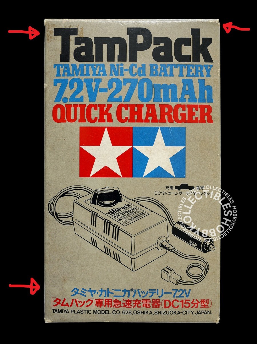 Tamiya Vintage TamPack Ni-Cd Battery 7.2V-270mAh Quick Charger N0