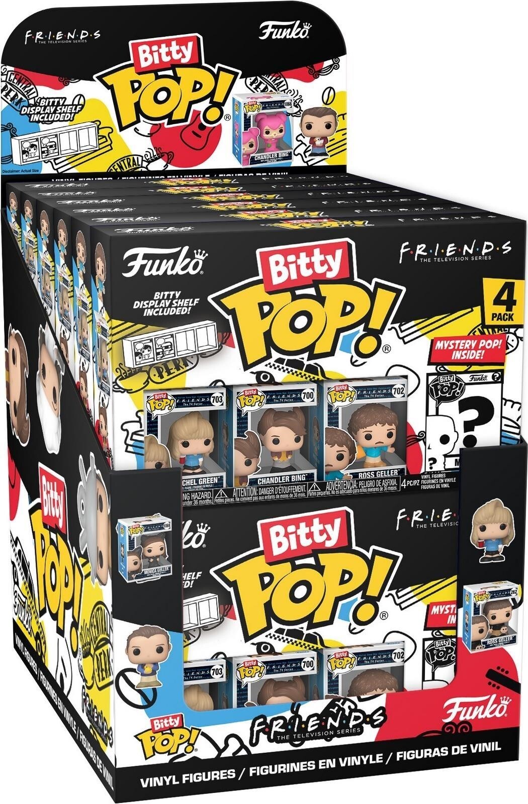 7024787 Merchandising Friends: Funko Pop! Bitty POP Espositore 12 Pz Assortiment