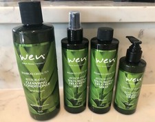 WEN BAMBOO GREEN TEA SET CLEANSING CONDITIONER, STYLING CREME TREATMENT SPRAY