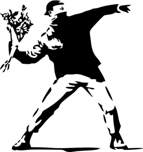 Download BANKSY RAGE THE FLOWER THROWER SYMBOLIC Vinyl Decal ...